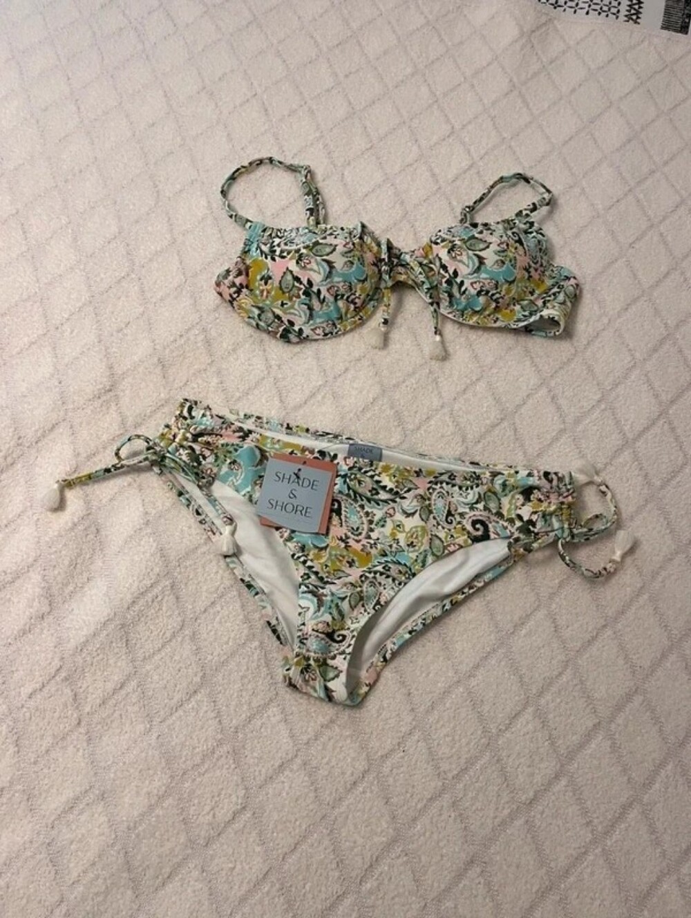 Shade & Shore Chocolate Brown Halter Bikini Set